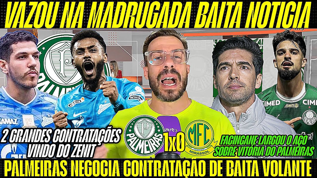 ACONTECEU AGORA! VAZOU BAITA NOTICIA NA MADRUGADA APÓS VITÓRIA DO PALMEIRAS! NOTÍCIAS DO PALMEIRAS