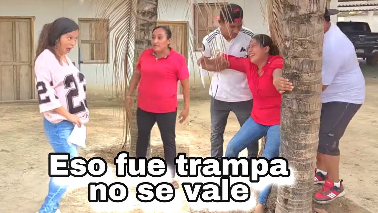 Hermana de LUCHI participa para ganar Dinero; CHINA se rompe la cara en el palo de coco 🌴