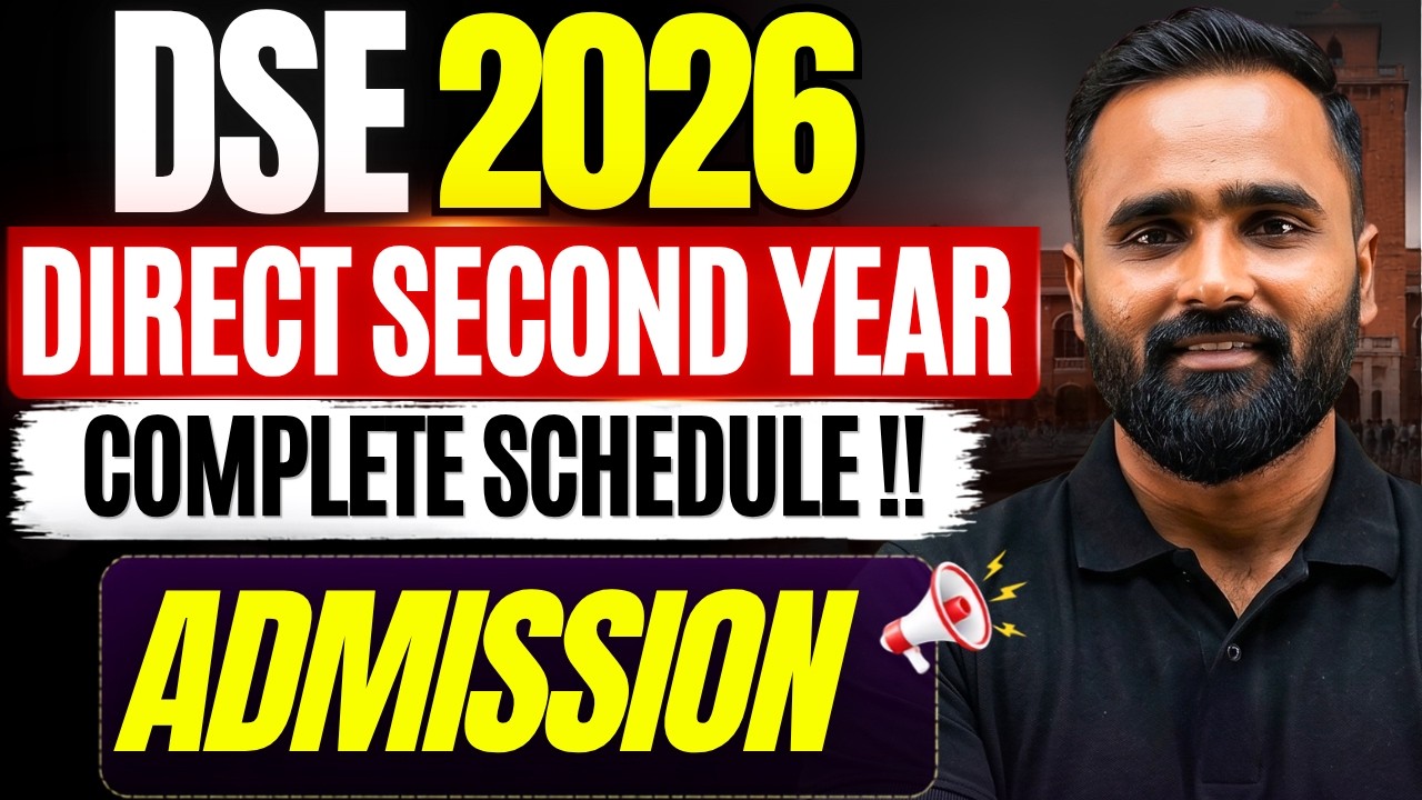 DIRECT SECOND YEAR | Complete Schedule !! | Admission 2026 | Pradeep Giri Sir