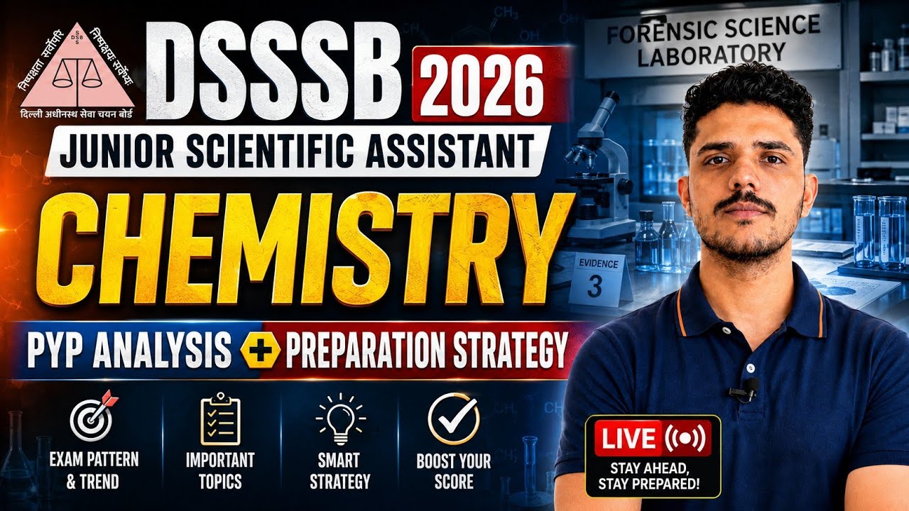 DSSSB JSA Chemistry 2026 FSL | Complete PYP Analysis + Preparation Strategy 🔥 #dsssb 