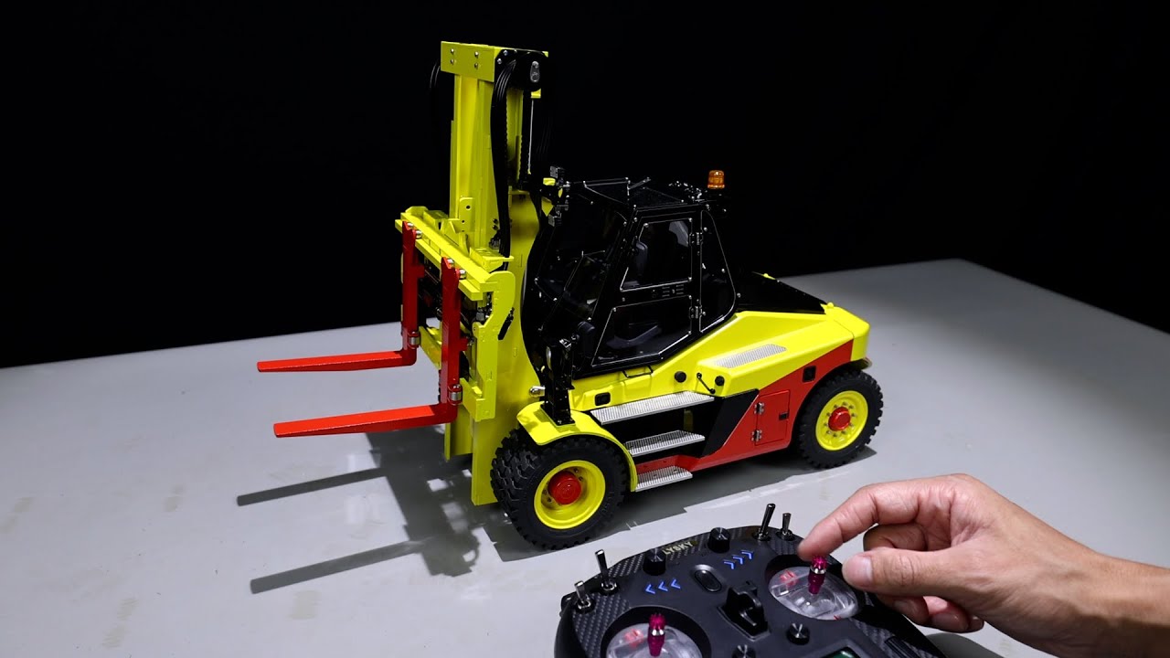 How to operate Aoue-LD160S Heavy Forklift LESU 1/14 RC Hydraulic,RD A0014 Light ST8 radio settings.
