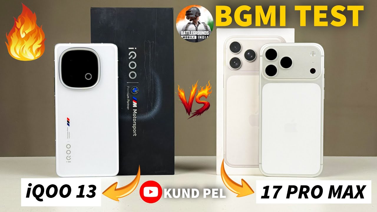 iPhone 17 Pro Max VS iQOO 13 - 120 FPS BGMI Test, Battery and Heating Test || Shocking😱
