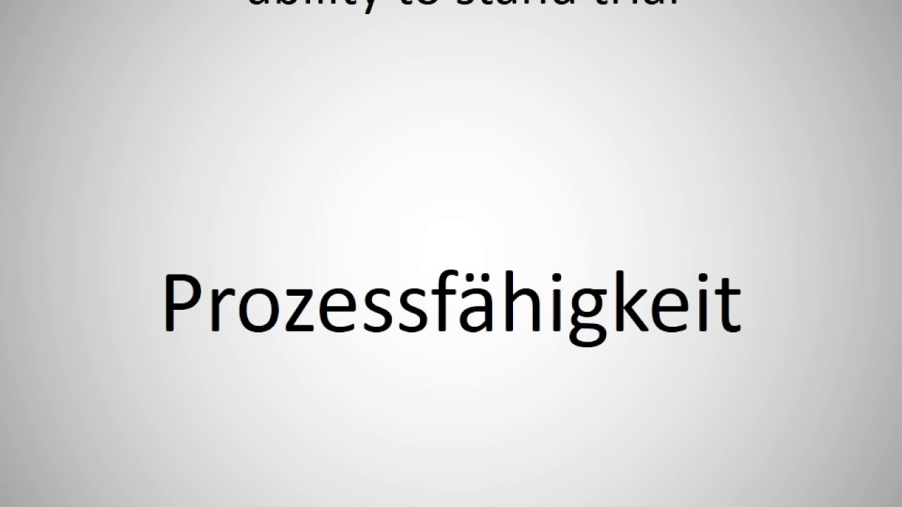 How to say ability to stand trial in German?