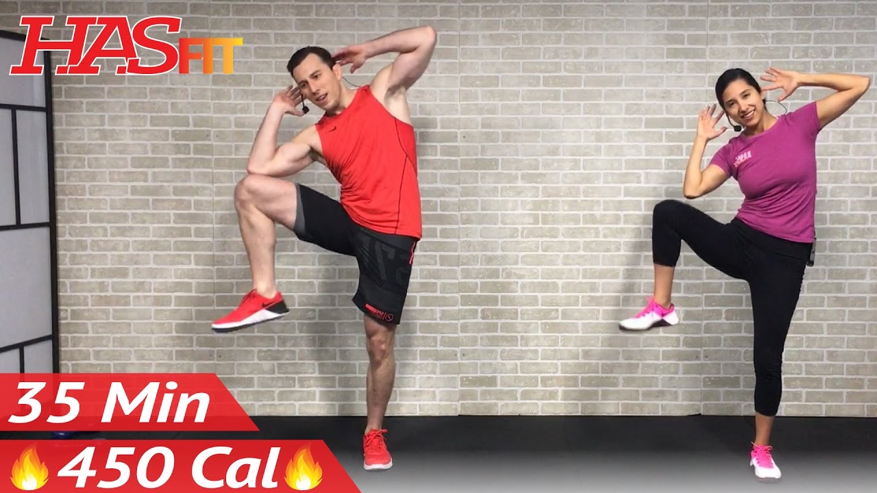 35 Min Standing Abs & Low Impact Cardio Workout for Beginners - Home Ab & Beginner Workout Routine