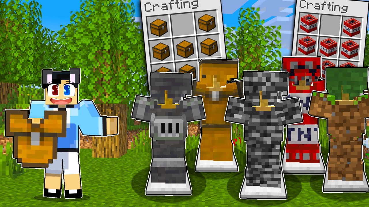 Minecraft but Raizu can Craft ARMOR from any BLOCKS! ( Tagalog )