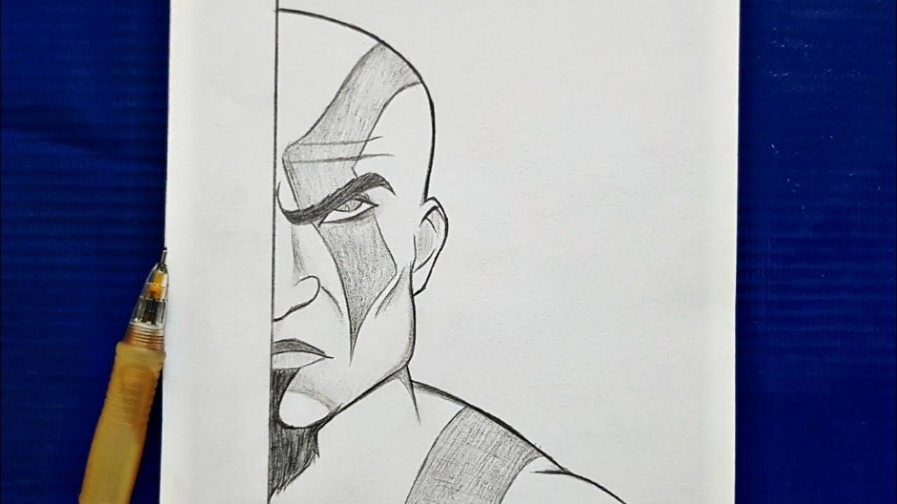 how to draw kratos | god of war | kratos step by step : easy tutorial