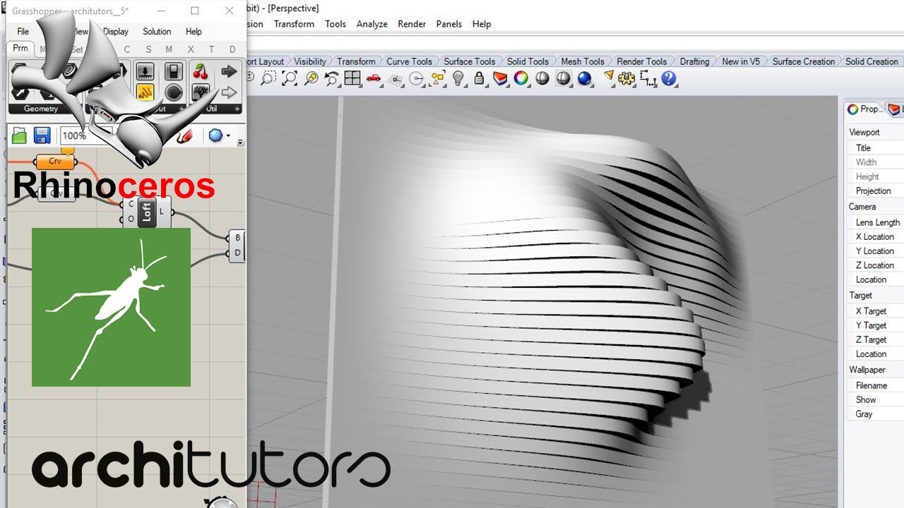 Parametric extrusions in Rhino using Grasshopper | architutors