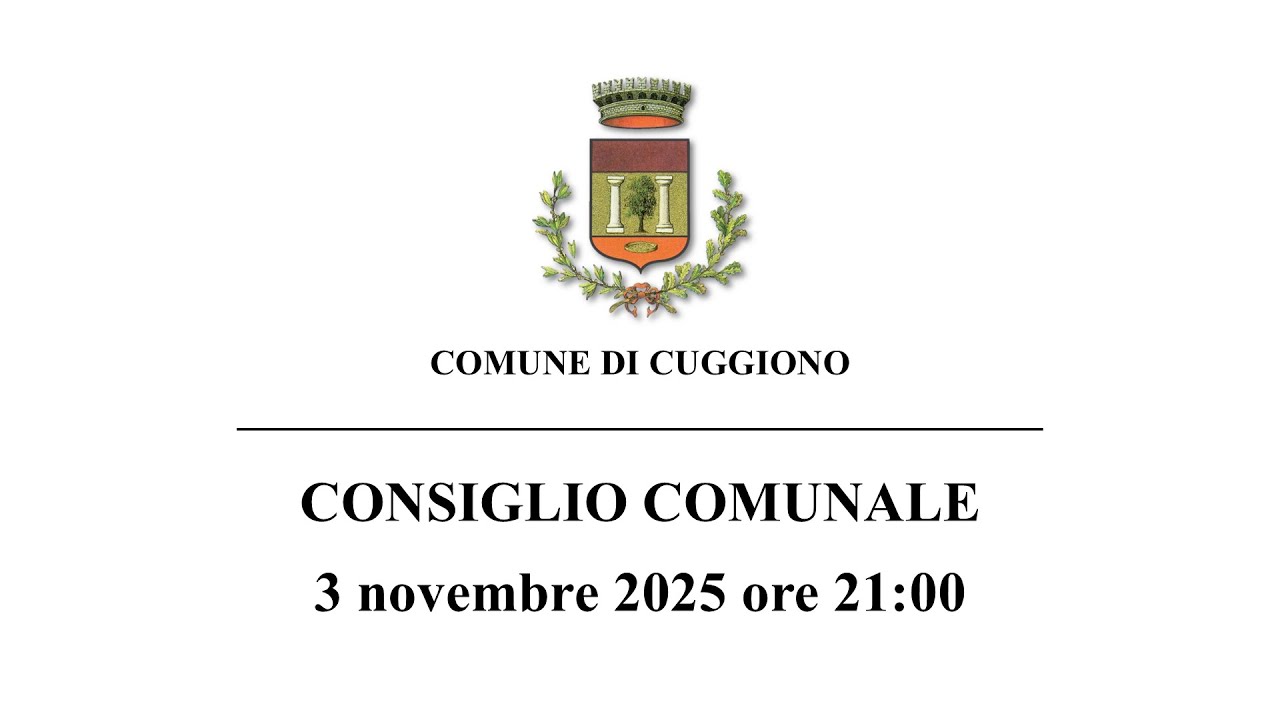 Consiglio Comunale del 3 novembre 2025