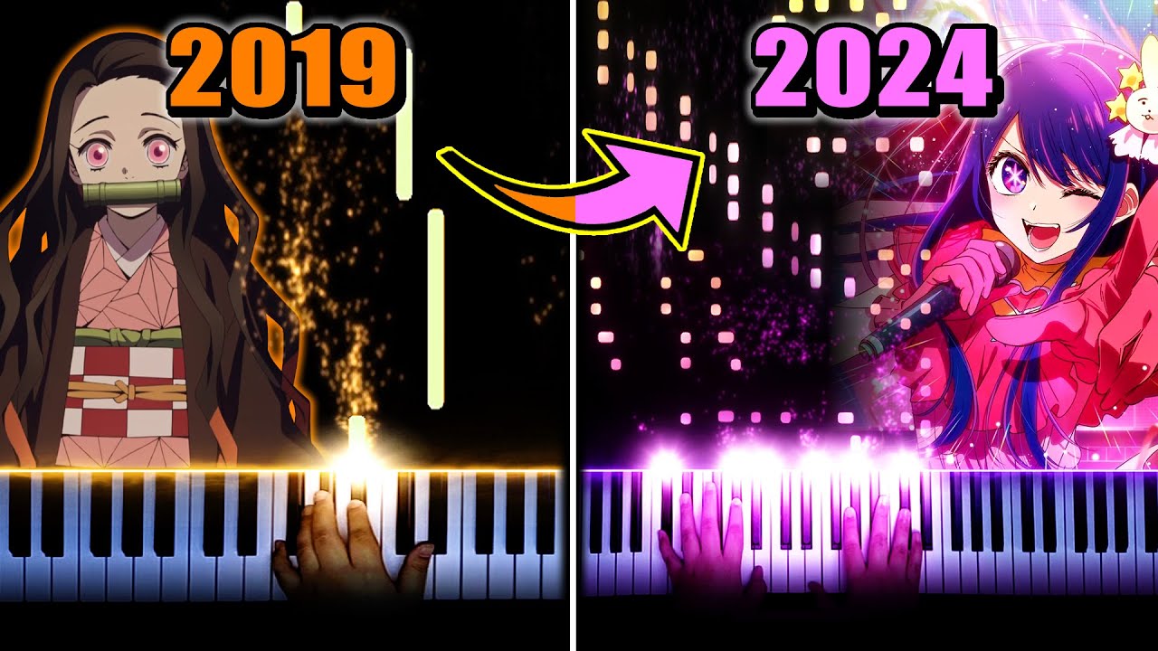 The Most Popular Anime Opening of Each Year on Piano (2019-2024)