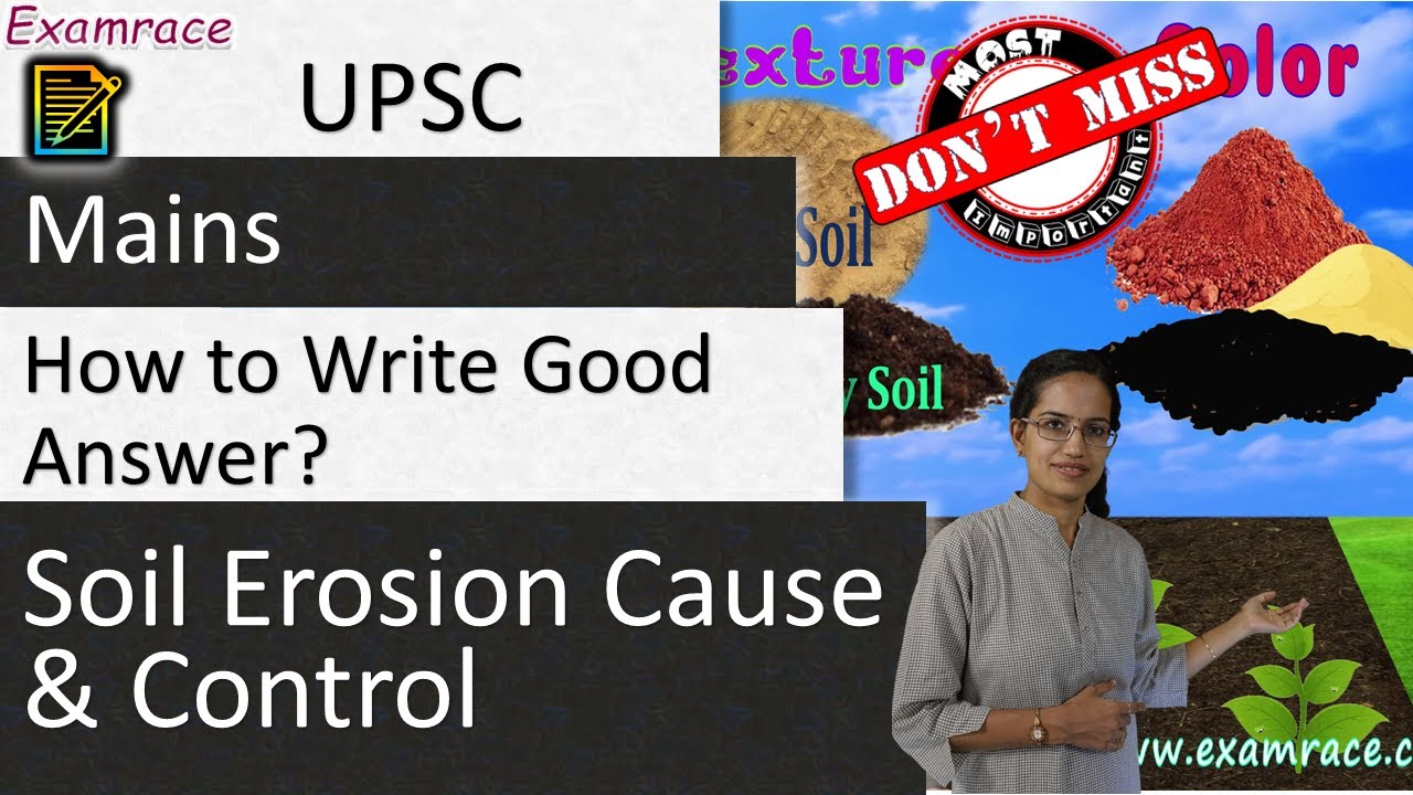 How to Write Good Answer? Soil Erosion Cause & Control - Writing Wednesdays (Dr. Manishika)