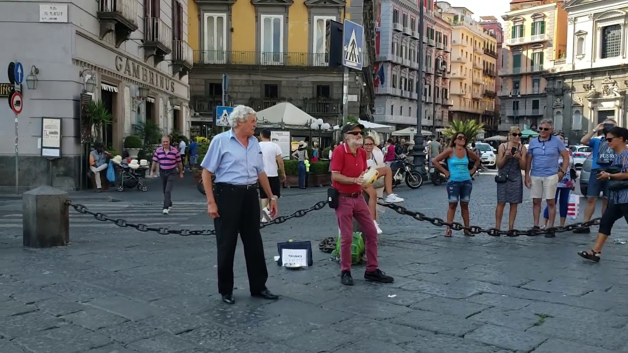 Naples Street Performers Singing Funicul&igrave;, Funicul&agrave;
