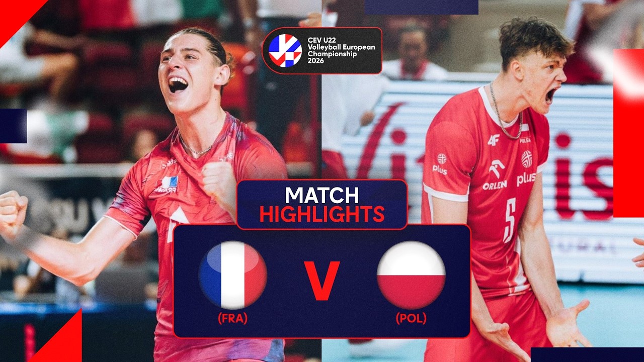 Highlights | France vs. Poland | CEV U22 Volleyball European Championship 2026 | Men