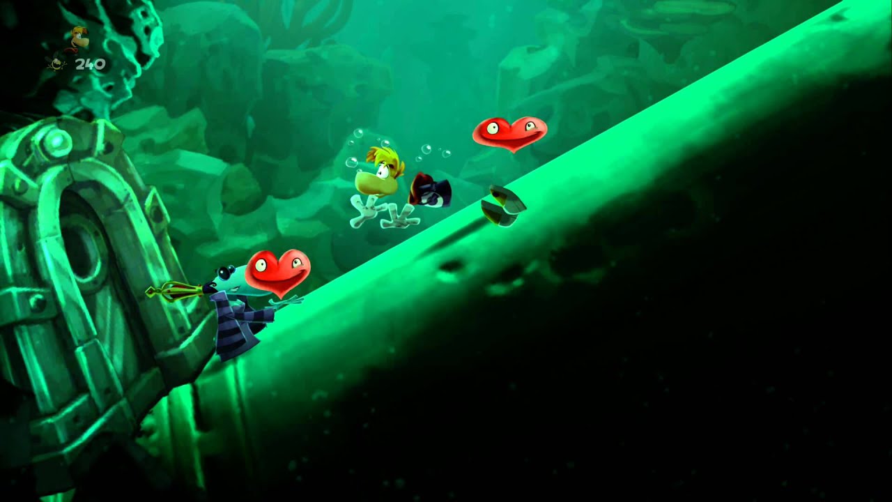 Rayman Legends 100% Walkthrough Part 19 - World 4 - The Mysterious Inflatable Island - All Teensies