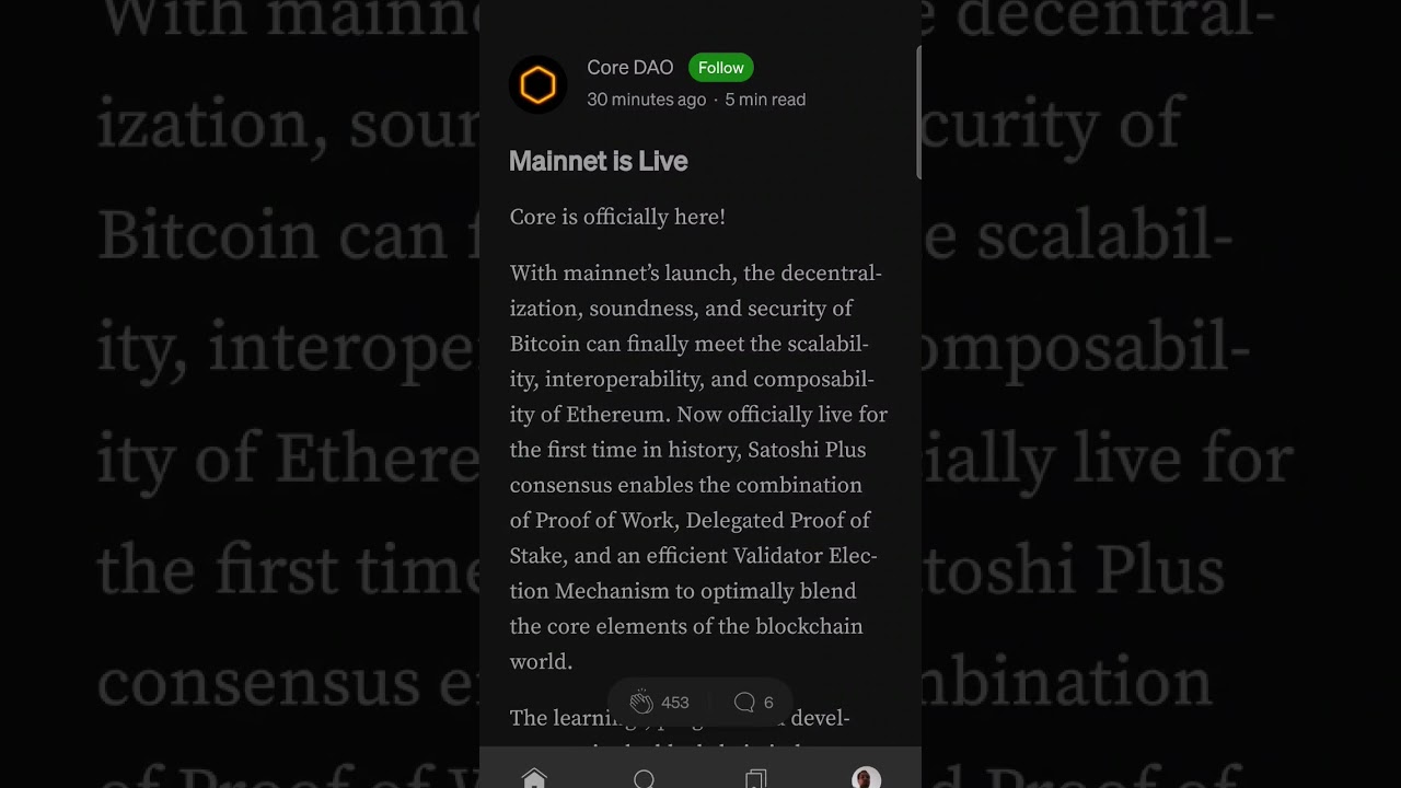 Core mainnet is live !