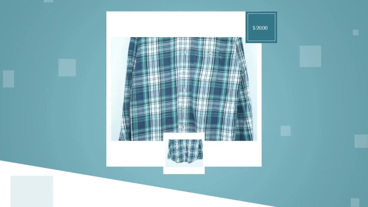 VTG Green Land Men's M Pine Green White Tartan Plaid Pattern Button-ups Long Sleeve Overshirt