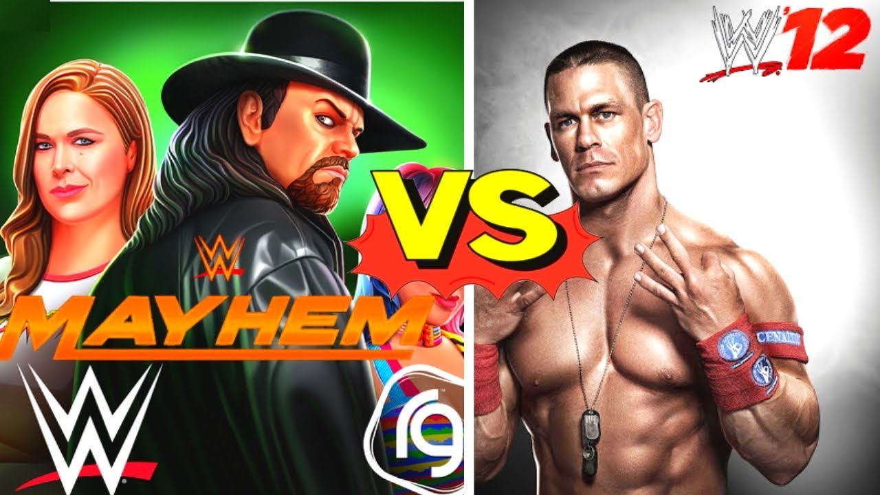 WWE MAYHEM Finishers VS WWE 12 Finishers Comparison