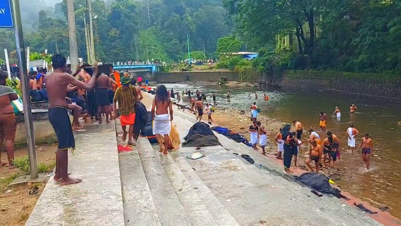 pampa snanam kerala sabarimala pampa river bath കേരള ശബരിമല  പമ്പയില്&zwj; കുളി