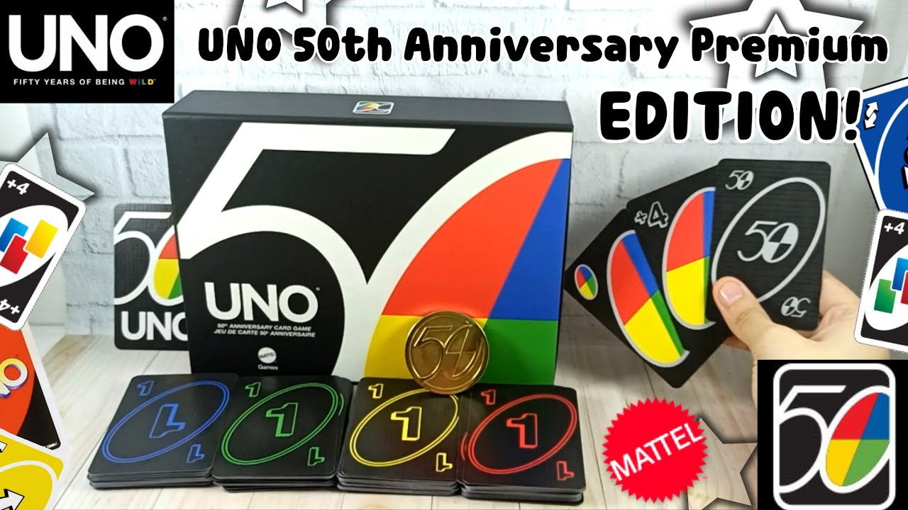 Unboxing Official UNO 50Th Anniversary Card Game 2021 PREMIUM❗Gold Coin Edition | ASMR