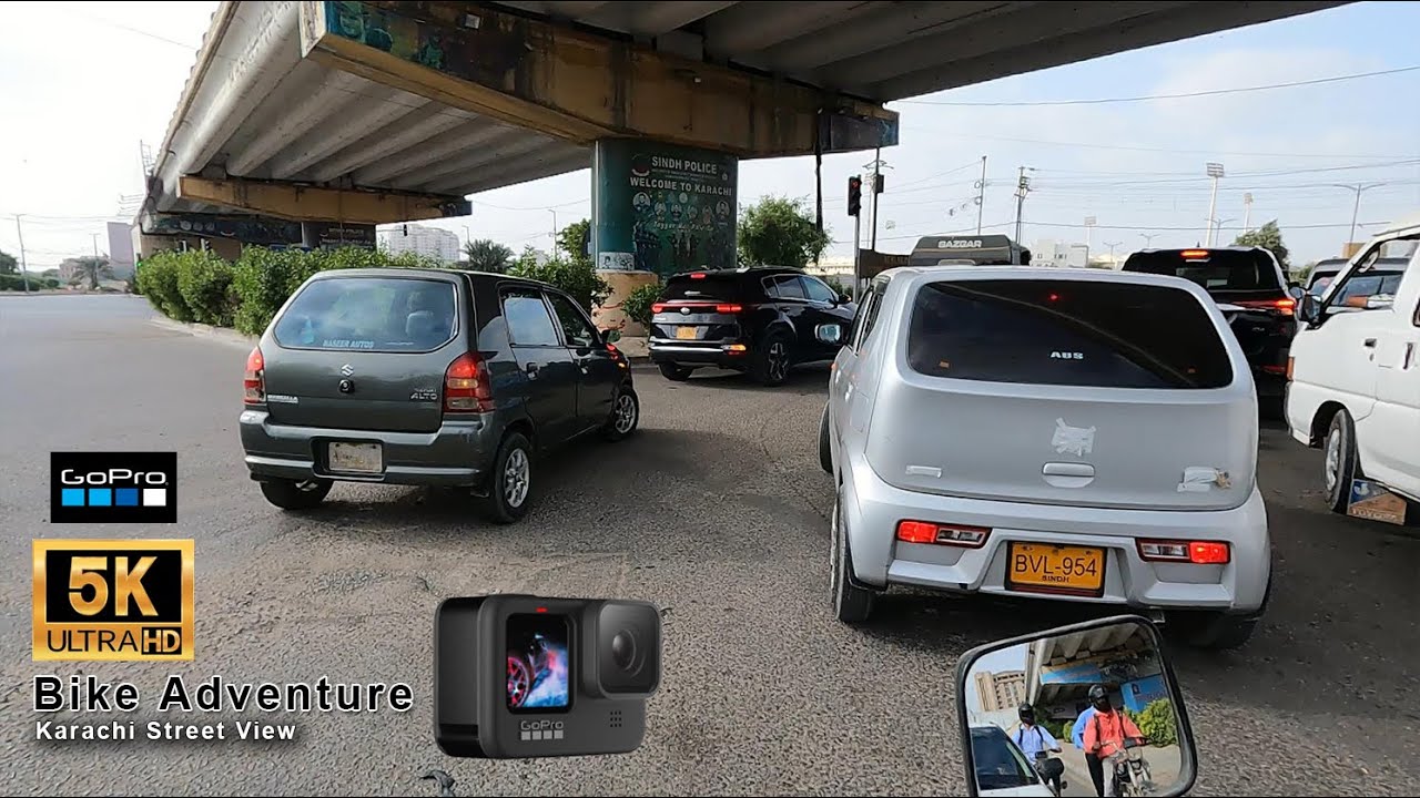 Karachi Street View | Bike Adventure | Baloch Colony Bridge to Gulshan Iqbal Masjid Baitul Mukarram
