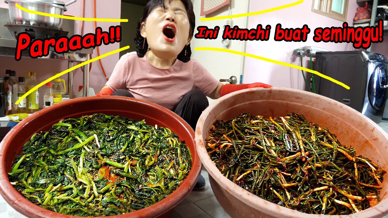 Cara membuat Kimchi daun bawang 10 porsi dalam 10 menit!