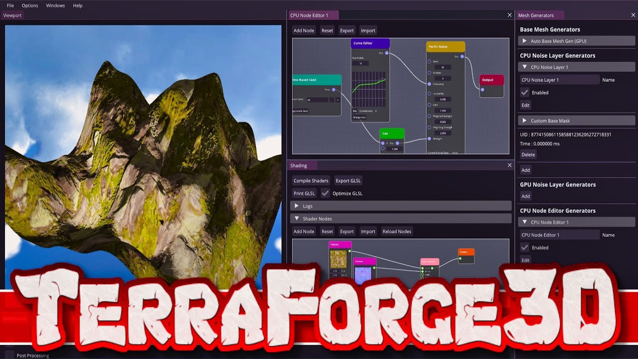 TerraForge3D -- New Free Procedural Modelling Tool
