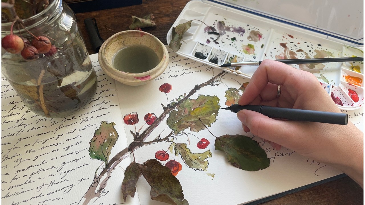 ОН НЕ ОСТАВИЛ ТЕБЯ, ДАЖЕ ВО ТЕМНОТЕ - ПСАЛОМ 44 - ИЗУЧЕНИЕ БИБЛИИ ArtJournaling