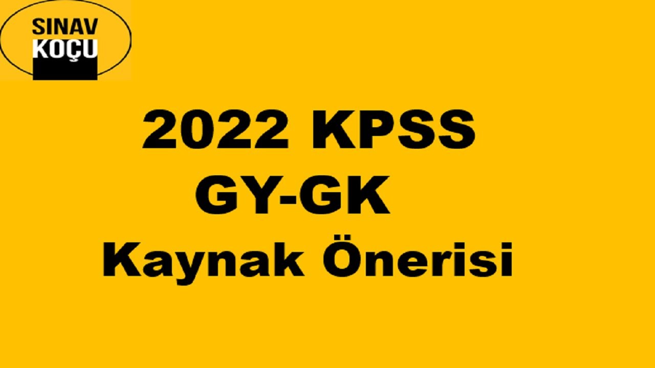 2022 Genel Yetenek Genel Kültür Kaynak Önerisi
