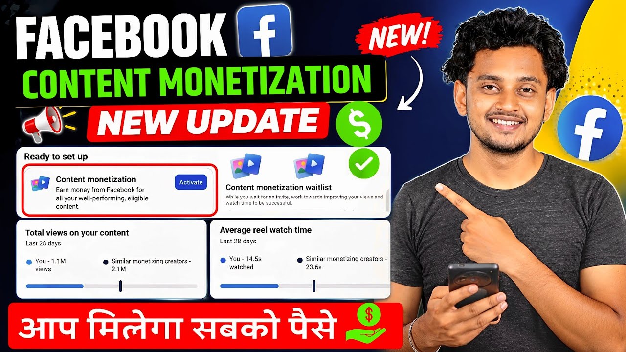 Facebook Content Monetization New Update | Average Reel Watch Time | Total Views On Your Content