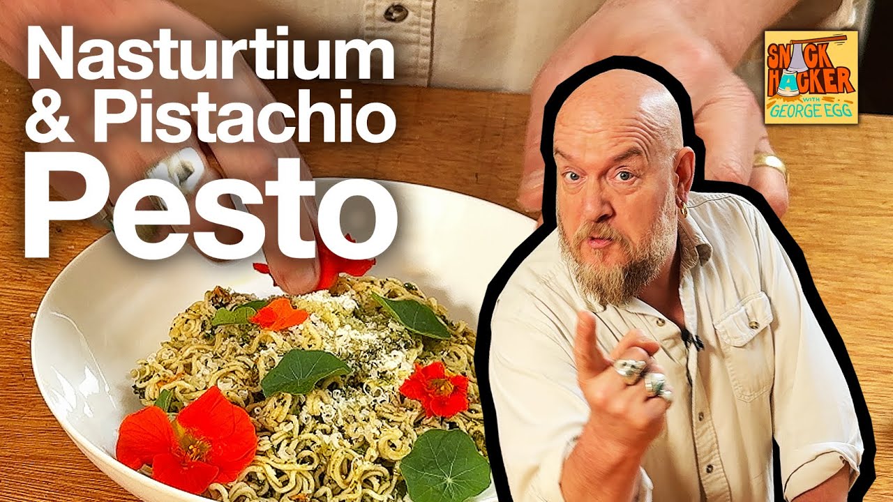 Nasturtium & Pistachio Pesto (in a cup noodle of course)