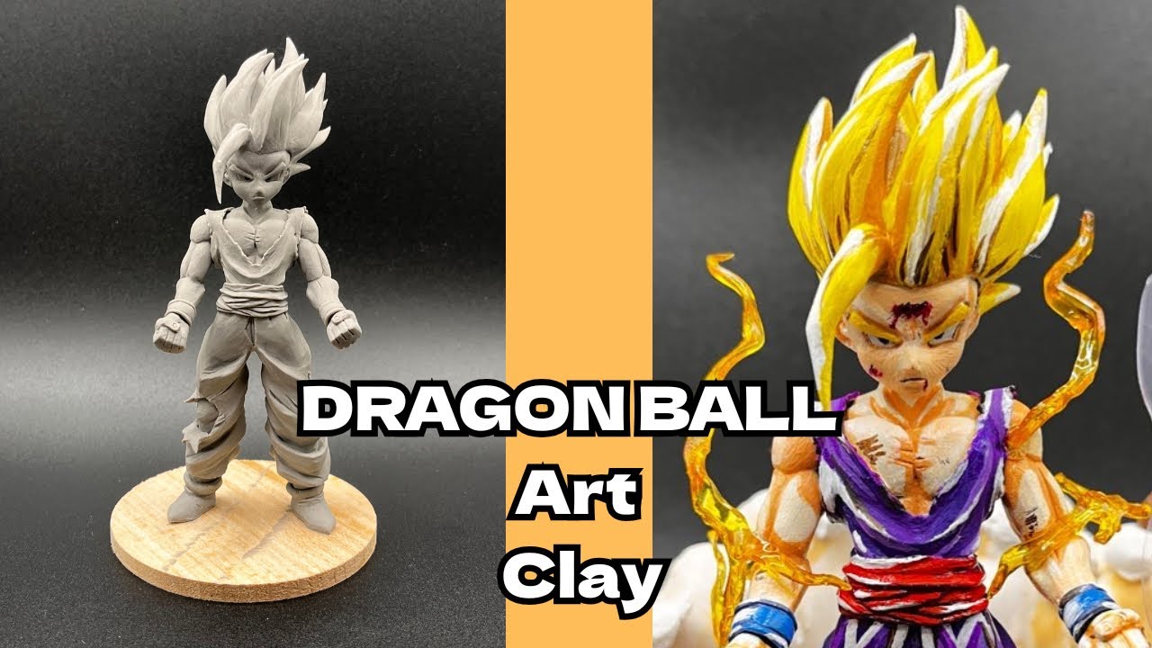 【ドラゴンボール】粘土でスーパーサイヤ人2孫悟飯のフィギュアを作ってみた。