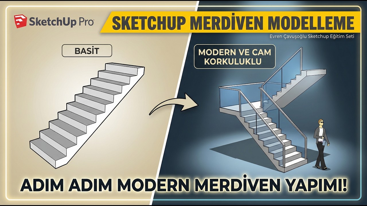 39-Sketchup Alıştırma-Merdiven