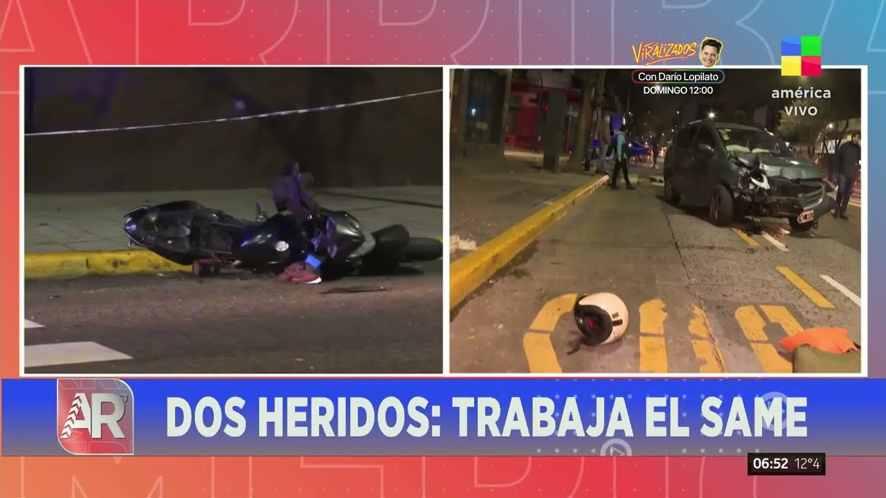🔴  CHOQUE ENTRE UN AUTO Y UNA MOTO EN BOEDO: TRASLADARON A DOS HERIDOS GRAVES