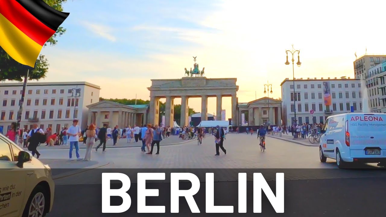 Berlin Germany Sunset Driving Tour 2022. 4K Driving Tour in the City of Berlin