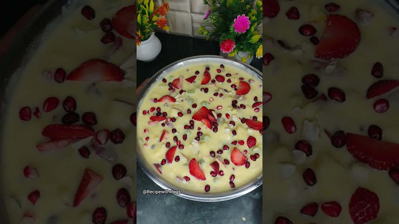 Fruit custard recipe | custard recipe| How to make fruit custard | Holi / Ramadan special recipe 