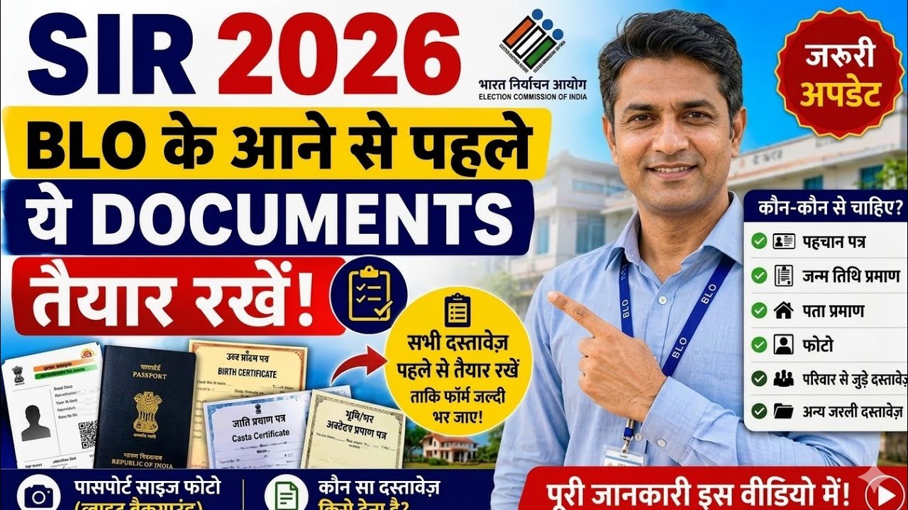 SIR Verification 2026: BLO Visit Se Pehle Kaunse Documents Ready Rakhein?