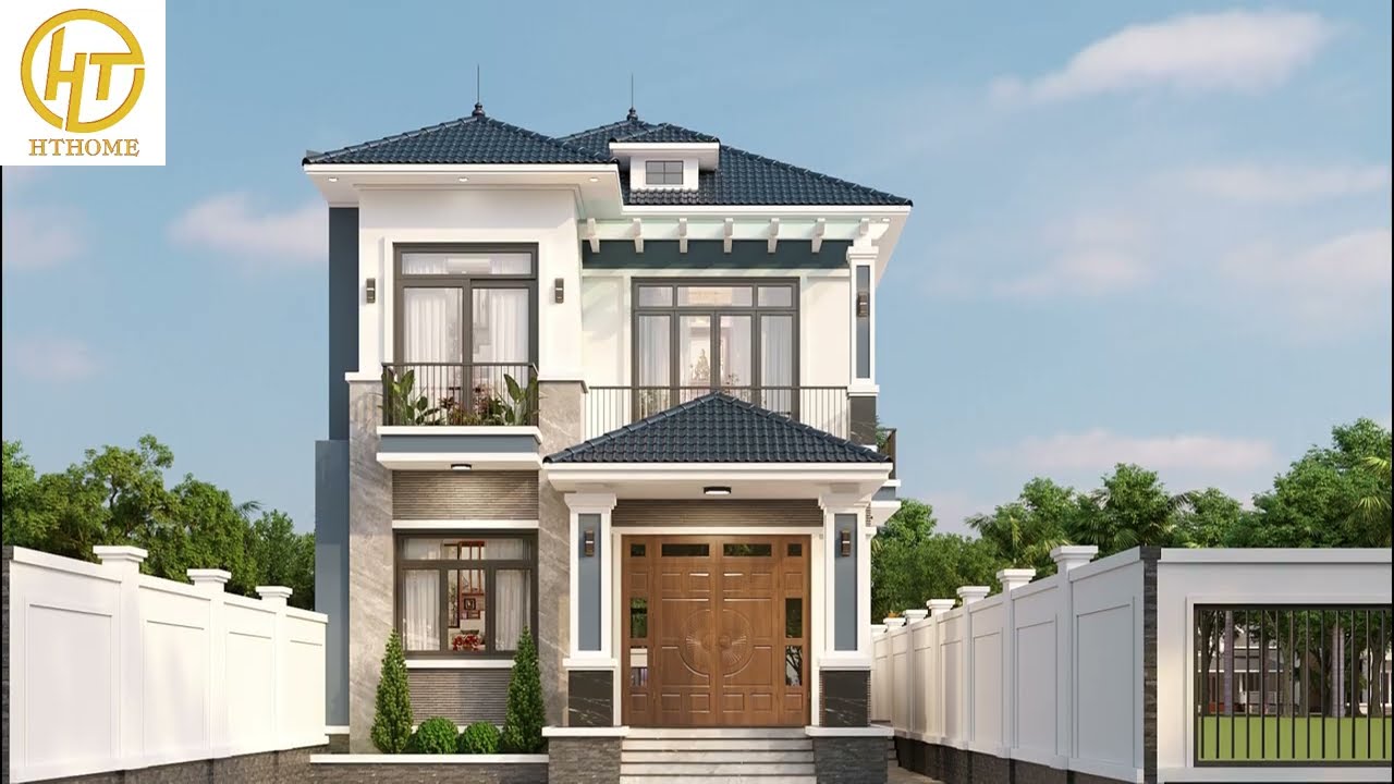 ĐỘC LẠ! HThome Thiết Kế Mẫu Nhà Mái Nhật 2 Tầng Đẹp Long Lanh