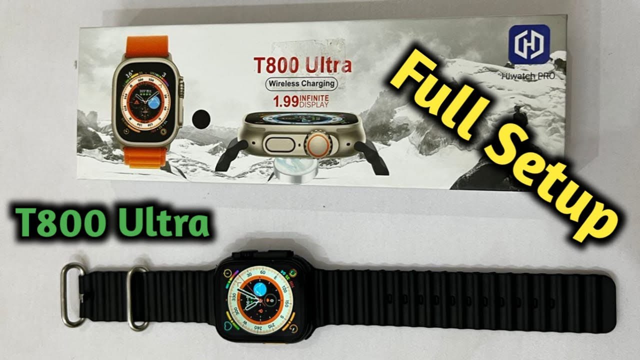 T800 Ultra smart watch Full setup wireless charging support big Display 1.99 inch Bluetooth calling