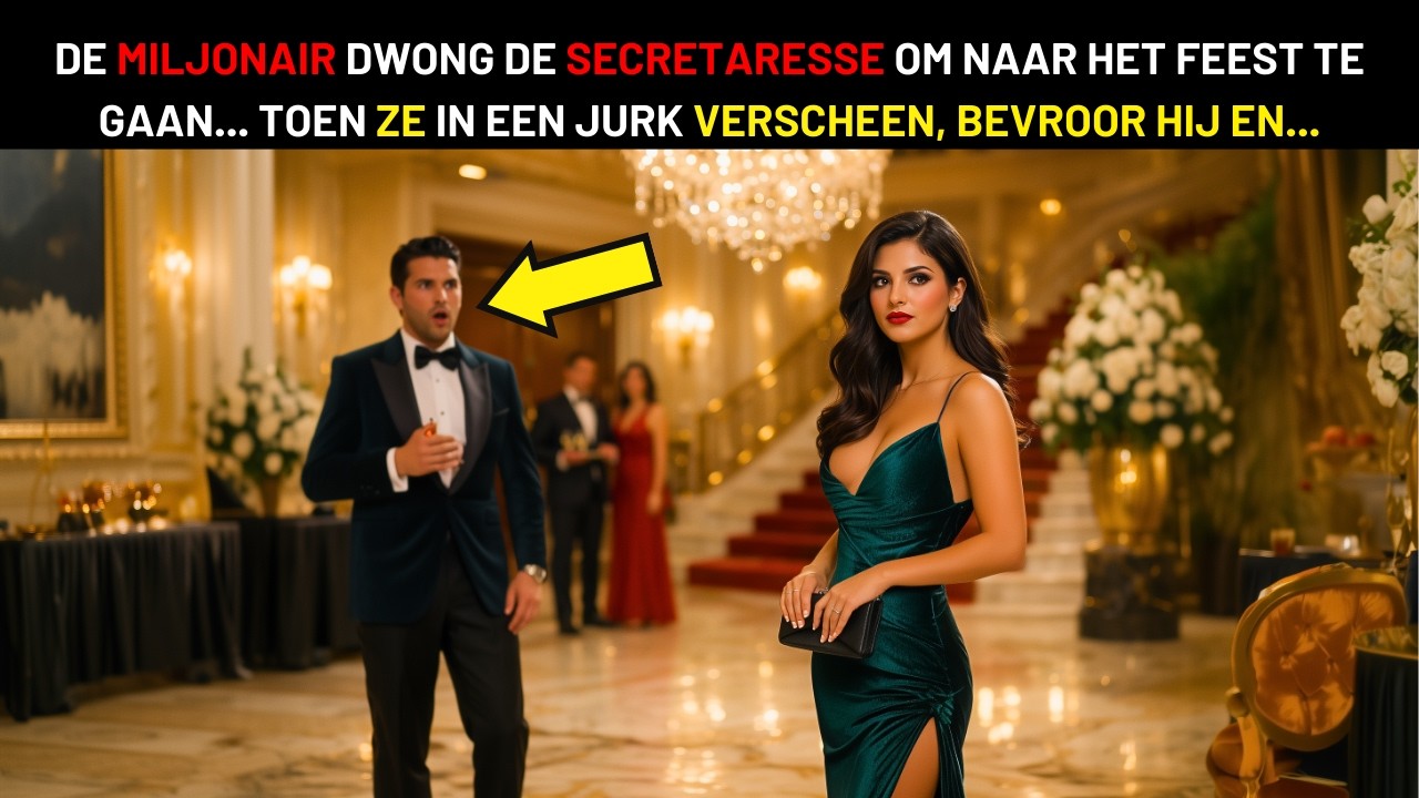 DE MILJONAIR DWONG ZIJN SECRETARESSE NAAR HET FEEST... TOEN ZE IN JURK BINNENKWAM, BEVROOR HIJ EN...