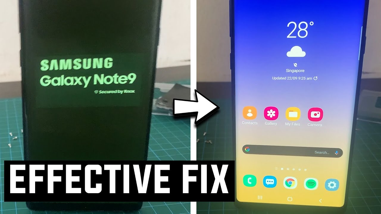 Проблема изменения цвета экрана Samsung Note 9. Решение 2021.
