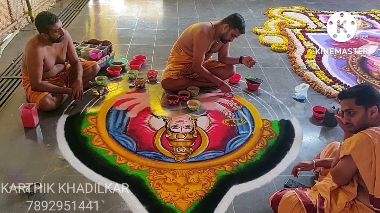 rangoli art of Goddess durga devi