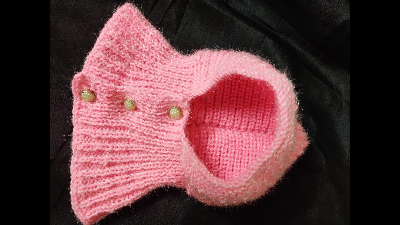 Woolen Cap with Neck Warmer for Kids(0-6 months)|Hindi