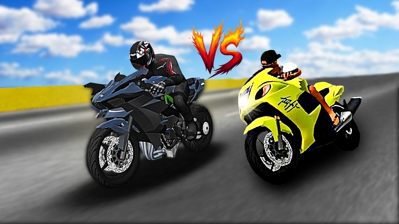 H2R VS HAYABUSA QUAL MOTO É MAIS RÁPIDA ? NO MOTO WHEELIE 3D 🔥