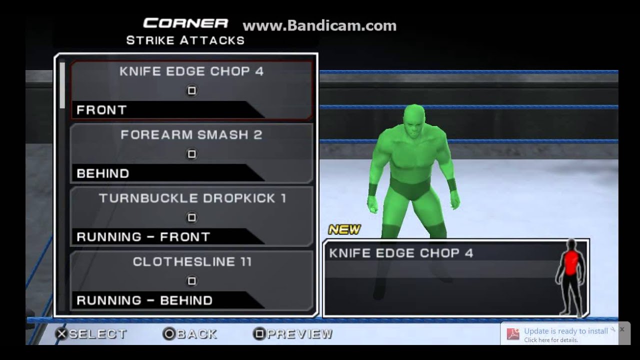 WWE SVR 11 PSP Xavier Woods Moveset