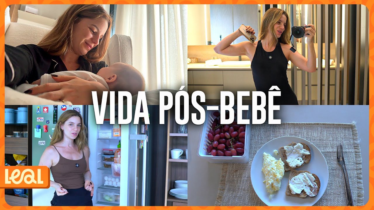 Tudo que eu como em um dia para voltar ao corpo no pós-parto