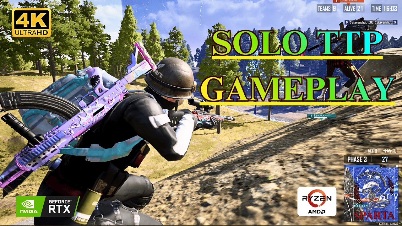 PUBG PC Erangel Solo Gameplay (TPP, 4K 60FPS, No Commentary)