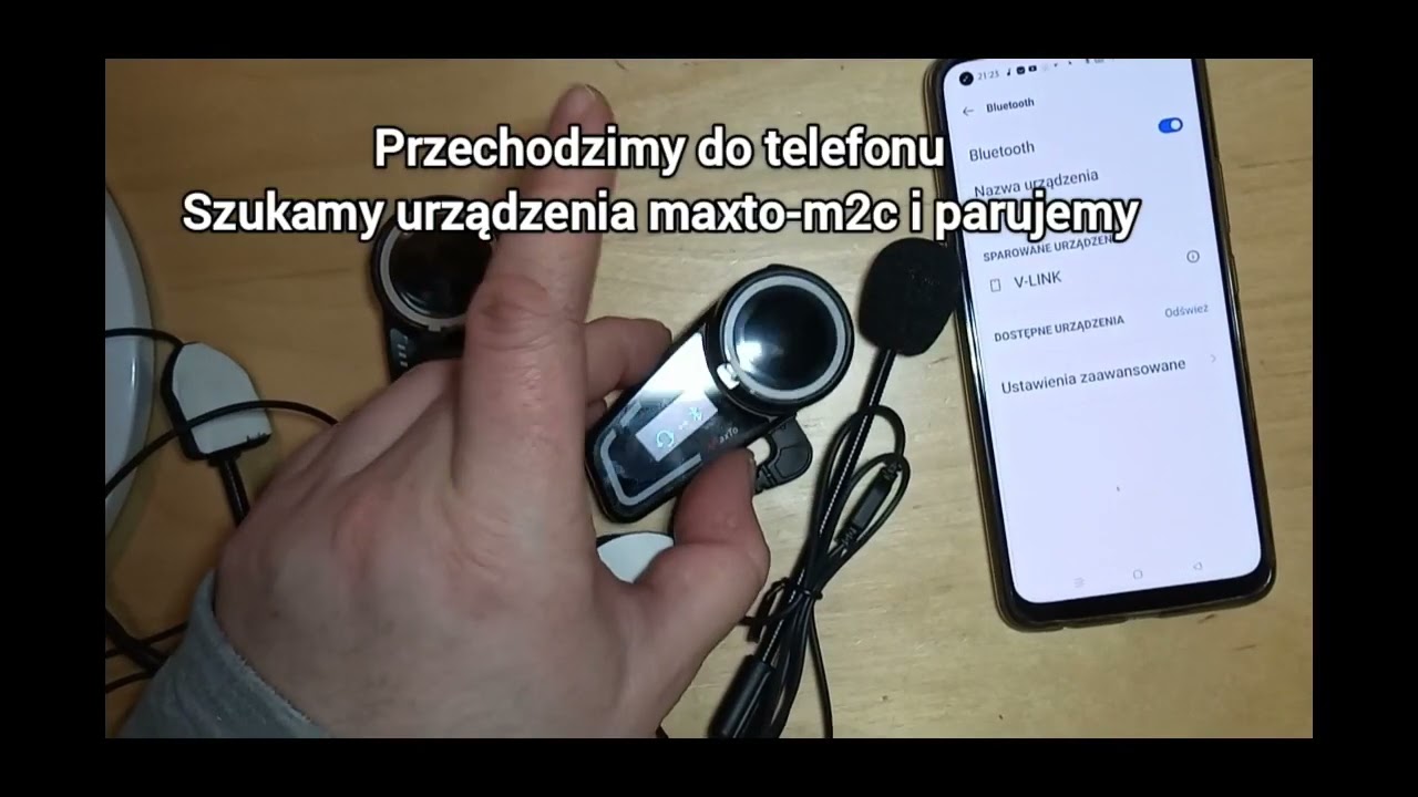 Maxto M2 C Parowanie interkom&oacute;w i telefonu.