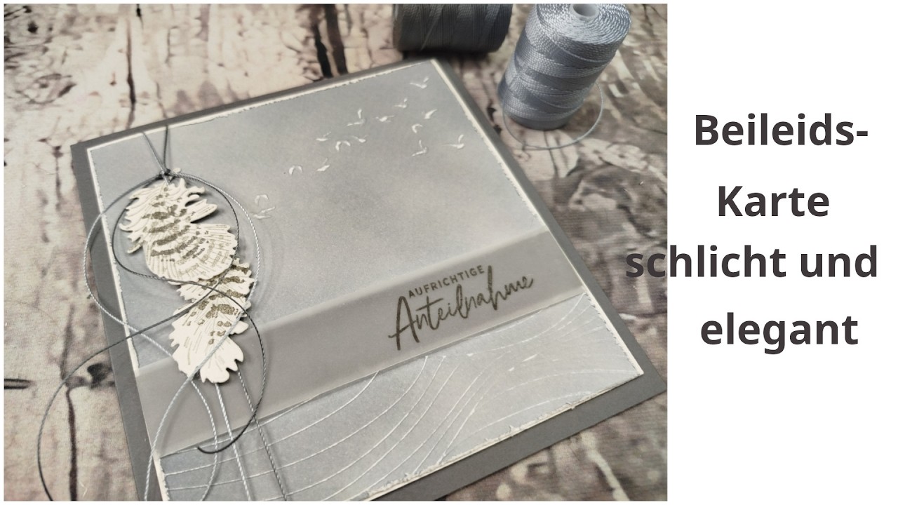 Beileidskarte schlicht und elegant