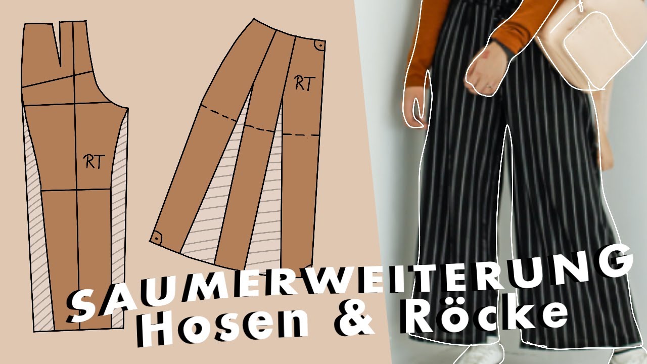 Hosengrundschnitt & Rockgrundschnitt ändern//Weites Bein & ausgestellter Rock durch Saumerweiterung