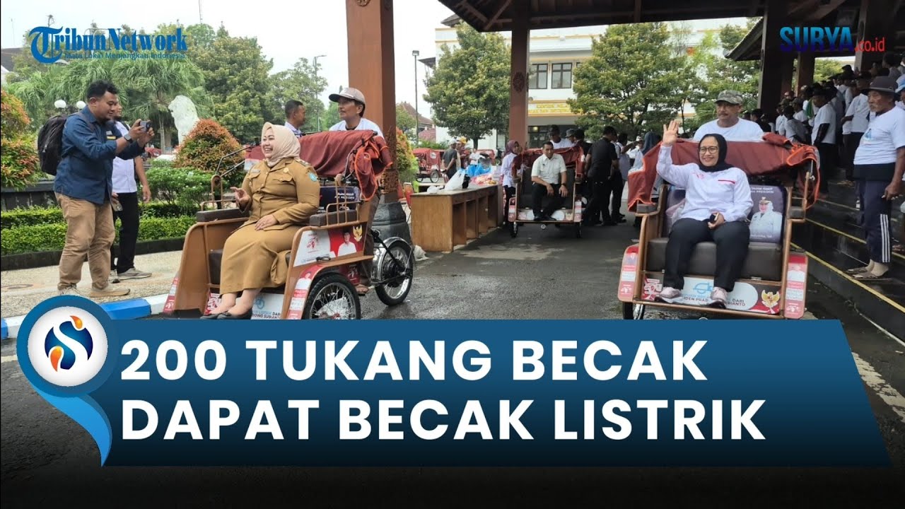 200 Tukang Becak Ponorogo Dapat Bantuan Becak Listrik dari Presiden Prabowo, GSN: Jangan Dijual