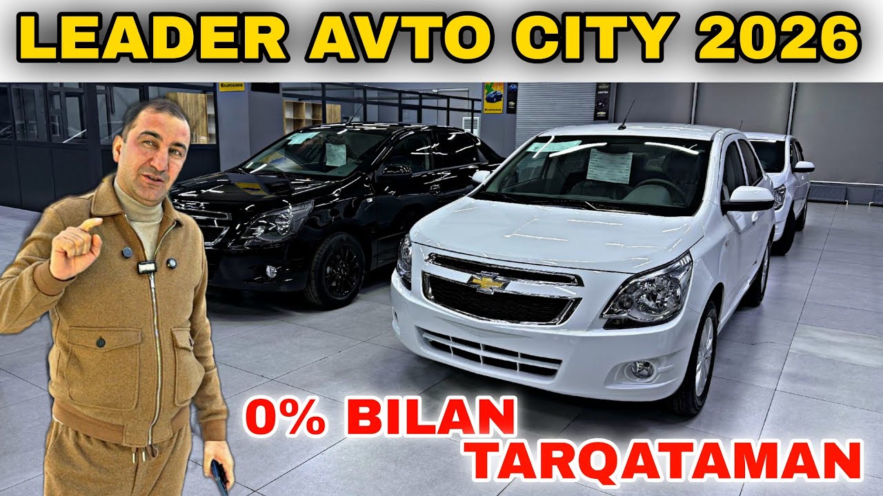 LEADER AVTO CITY 2026. 0% BILAN BERAMAN BORMI AQLI YETADIGANI... NARXLAR YANADA TUSHIP KETTI